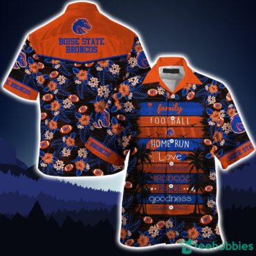 Boise State Broncos Family Football Orange Black Hawaiian Shirt