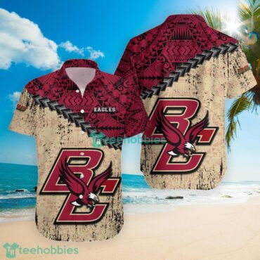 Boston College Eagles Grunge Polynesian Tattoo Trendy Hawaiian Shirt Aloha Shirt