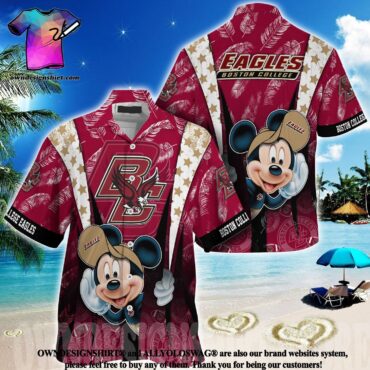 Boston College Eagles Mickey Mouse Hawaiian Shirt