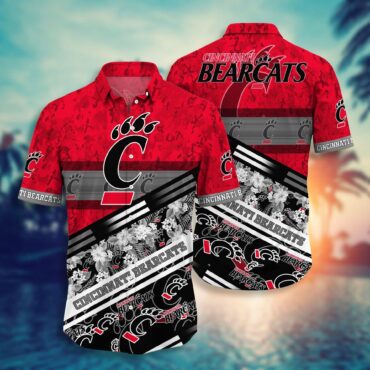 Cincinnati Bearcats Red Grey Hawaiian Shirt