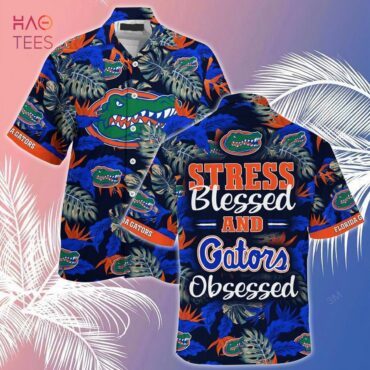 Florida Gators Blue Black New Design Hawaiian Shirt