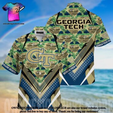 Georgia Tech Yellow Jackets Tropical Island Hawaiian Shirt