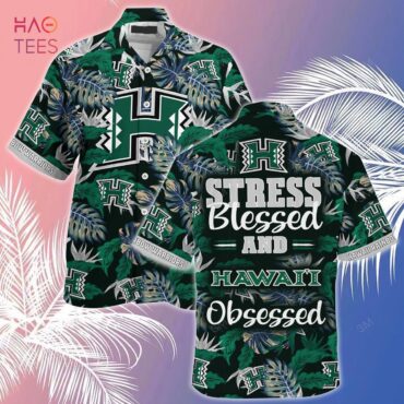 Hawaii Rainbow Warriors Stress Blessed Obsessed Hawaiian Shirt