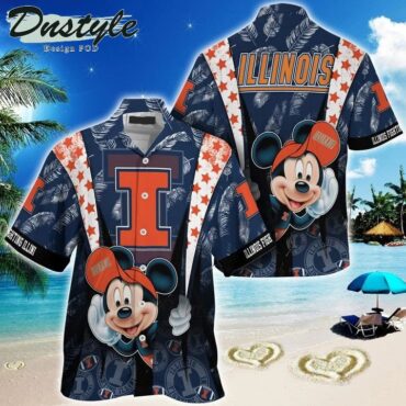 Illinois Fighting Illini Mickey Mouse New Design Hawaiian Shirt