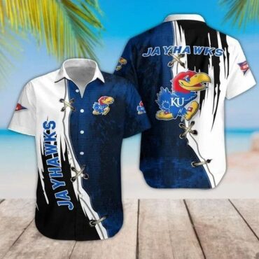 Kansas Jayhawks Blue White New Design Hawaiian Shirt