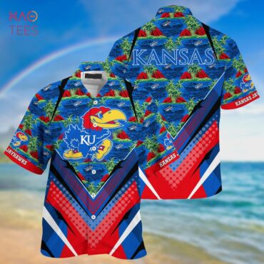 Kansas Jayhawks Green Blue Hawaiian Shirt