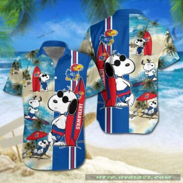 Kansas Jayhawks Snoopy Hawaiian Shirt