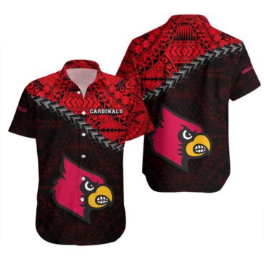 Louisville Cardinals Red Black Trendy Hawaiian Shirt