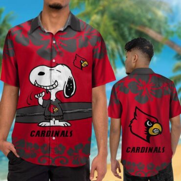 Louisville Cardinals Snoopy Red Trendy Hawaiian Shirt Aloha Shirt