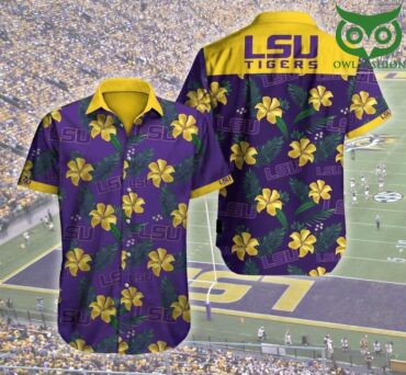 Lsu Tigers Purple Gold Hawaiian Shirt