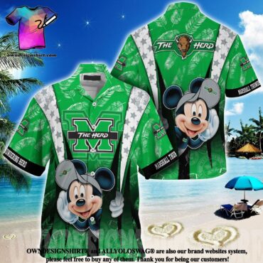 Marshall Thundering Herd Mickey Mouse Trendy Hawaiian Shirt Aloha Shirt