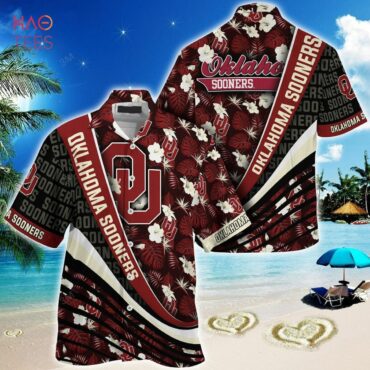 Oklahoma Sooners Crimson Black Hawaiian Shirt V3 Aloha Shirt