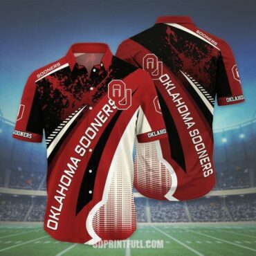 Oklahoma Sooners Crimson Black New Design Hawaiian Shirt