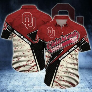 Oklahoma Sooners Crimson Cream Hawaiian Shirt