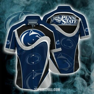 Penn State Nittany Lions Blue Grey New Design Hawaiian Shirt