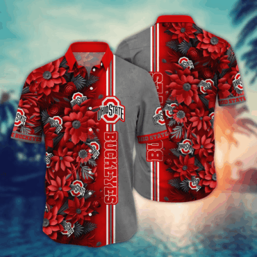 Ohio State Buckeyes NCAA Hawaiian Shirt Custom Ice Cream Season Aloha Shirt