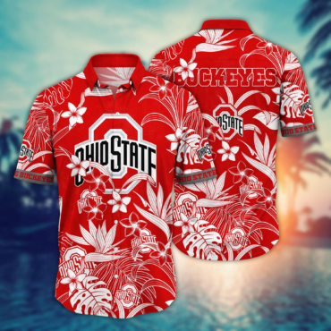 Ohio State Buckeyes NCAA Hawaiian Shirt Garden Partiestime Aloha Shirt