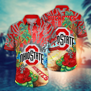 Ohio State Buckeyes NCAA Hawaiian Shirt Solsticetime Aloha Shirt