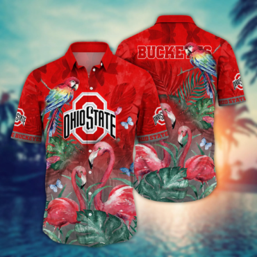 Ohio State Buckeyes NCAA Hawaiian Shirt Sun Dresses Aloha Shirt