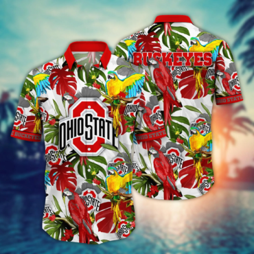Ohio State Buckeyes NCAA Hawaiian Shirt Warm Seasontime Aloha Shirt