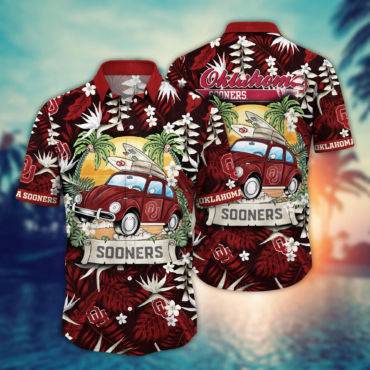 Oklahoma Sooners NCAA Hawaiian Shirt Beach Seasontime Aloha Shirt