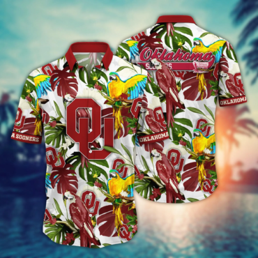 Oklahoma Sooners NCAA Hawaiian Shirt Coconut Watertime Aloha Shirt