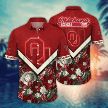 Oklahoma Sooners NCAA Hawaiian Shirt Custom Vacation Aloha Shirt