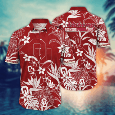 Oklahoma Sooners NCAA Hawaiian Shirt Tanningtime Aloha Shirt