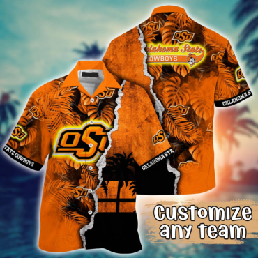 Oklahoma State Cowboys NCAA Hawaiian Shirt Custom Mid Year Aloha Shirt