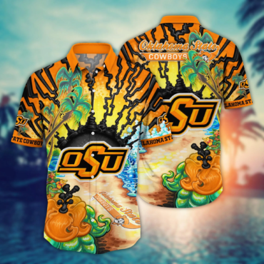 Oklahoma State Cowboys NCAA Hawaiian Shirt Music Festivalstime Aloha Shirt