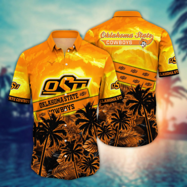 Oklahoma State Cowboys NCAA Hawaiian Shirt Sun Kissed Aloha Shirt