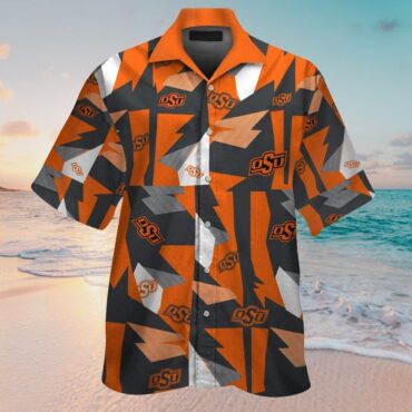 Oklahoma State Cowboys Short Sleeve Button Up Tropical Hawaiian Shirt Ver020