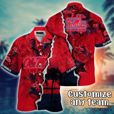 Ole Miss Rebels NCAA Hawaiian Shirt Custom Summertime Aloha Shirt