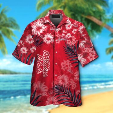 Ole Miss Rebels Short Sleeve Button Up Tropical Hawaiian Shirt Ver01