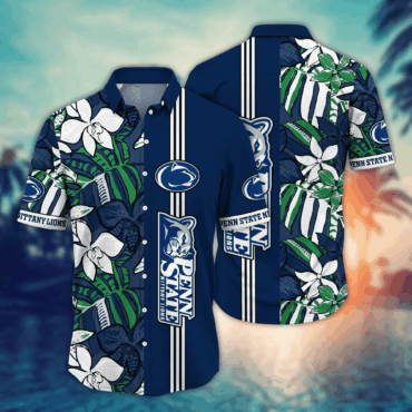 Penn State Nittany Lions NCAA Hawaiian Shirt Beer Gardens Aloha Shirt