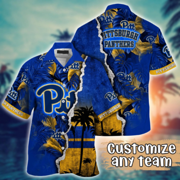 Pittsburgh Panthers Ncaa Hawaiian Shirt Custom Beer Gardens Aloha Shirt
