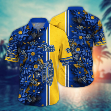 Pittsburgh Panthers Ncaa Hawaiian Shirt Custom Vacation Aloha Shirt