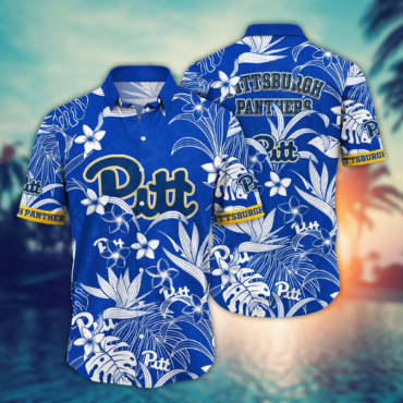 Pittsburgh Panthers Ncaa Hawaiian Shirt Summer Nightstime Aloha Shirt