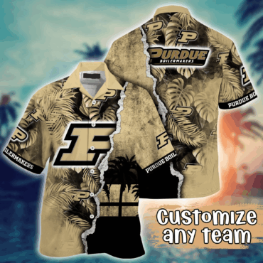 Purdue Boilermakers Ncaa Hawaiian Shirt Custom Vacation Spots Aloha Shirt