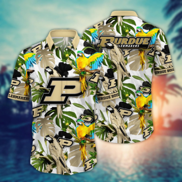 Purdue Boilermakers Ncaa Hawaiian Shirt Evening Strollstime Pitch Sport Shirts