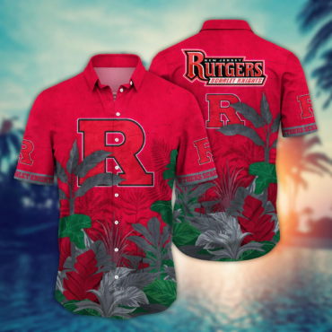 Rutgers Scarlet Knights Ncaa Hawaiian Shirt Beach Days Aloha Shirt