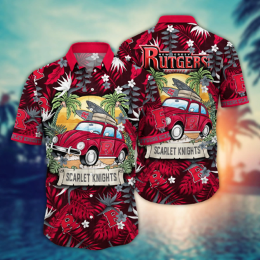 Rutgers Scarlet Knights Ncaa Hawaiian Shirt Dry Seasontime Aloha Shirt