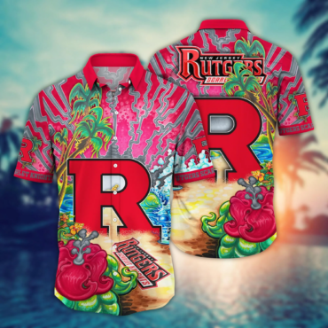 Rutgers Scarlet Knights Ncaa Hawaiian Shirt High Temperaturestime Aloha Shirt
