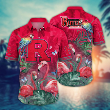 Rutgers Scarlet Knights Ncaa Hawaiian Shirt Hot Season Aloha Shirt