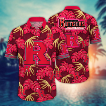 Rutgers Scarlet Knights Ncaa Hawaiian Shirt Sunlit Aloha Shirt