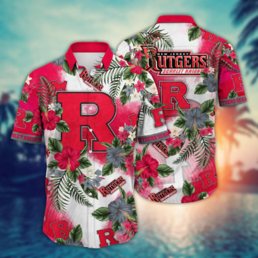 Rutgers Scarlet Knights Ncaa Hawaiian Shirt Warmthtime Aloha Shirt