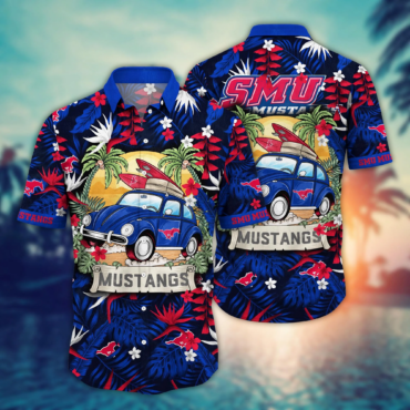 SMU Mustangs Ncaa Hawaiian Shirt High Temperaturestime Aloha Shirt
