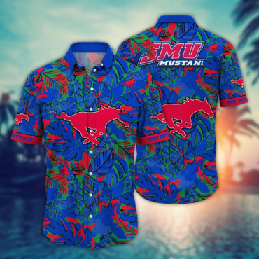SMU Mustangs Ncaa Hawaiian Shirt Seaside Aloha Shirt