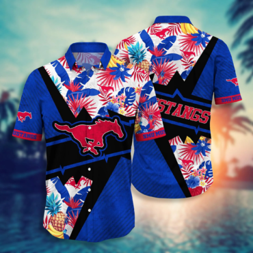 SMU Mustangs Ncaa Hawaiian Shirt Tanning Footie Shirts