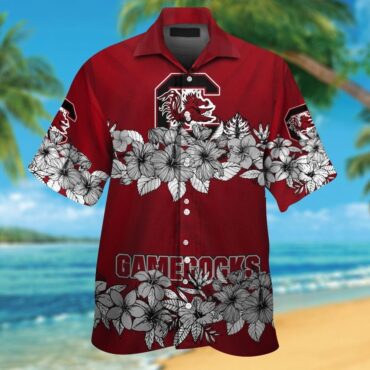 South Carolina Gamecocks Short Sleeve Button Up Tropical Hawaiian Shirt Ver013